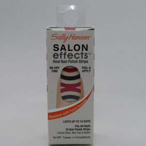 Sally Hansen Salon Effects Nails Red Black Stripes
